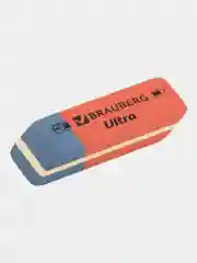 Ластик Brauberg "Ultra" 6 шт, 41х14х8 мм, красно-синие, натуральный каучук 229599