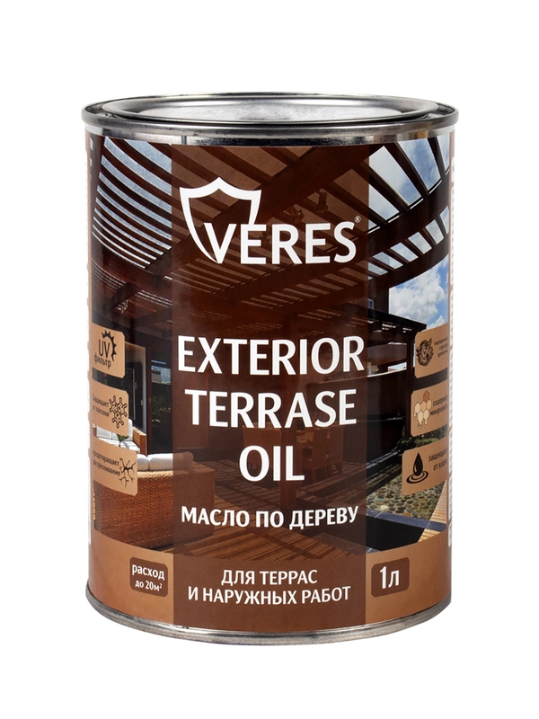 Краска для деревянных фасадов Veres Facade, акриловая, матовая, 0,9 л, мятный