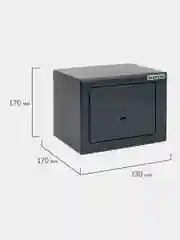 Сейф для денег и документов с ключом маленький мебельный Daswerk, 291337, 170x230x170 мм