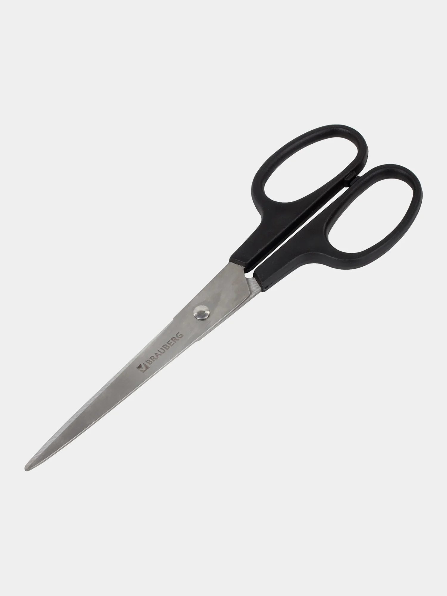 Ножницы канцелярские Brauberg "Standard", классическая форма, 180 мм, черные, 237096