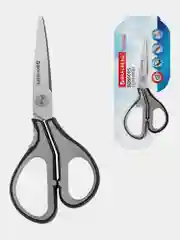 Ножницы канцелярские Brauberg Super, 175 мм, серо-черные, 2-х сторонняя заточка, 237295