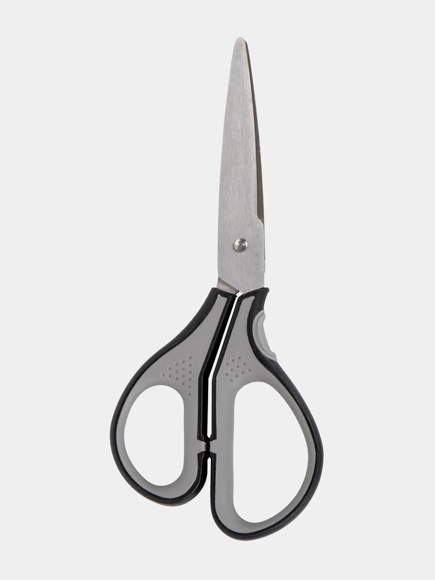 Ножницы канцелярские Brauberg Super, 175 мм, серо-черные, 2-х сторонняя заточка, 237295