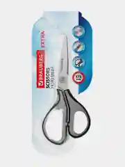 Ножницы канцелярские Brauberg Super, 175 мм, серо-черные, 2-х сторонняя заточка, 237295