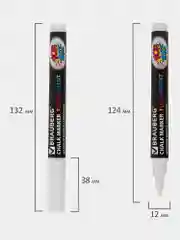 Маркеры меловые стираемые для доски Белый, Brauberg Pop-art, 3,5 мм, Комплект 3 шт