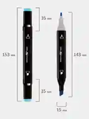 Скетчмаркеры двусторонние Brauberg Art Debut Black, Набор 80 шт., пластиковый кейс