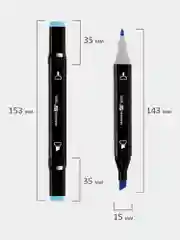 Скетчмаркеры двусторонние Brauberg Art Debut Black, Набор 120 шт., пластиковый кейс