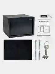 Сейф для денег и документов с ключом маленький мебельный Daswerk, 291342, 250x350x250 мм