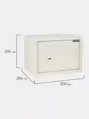 Сейф для денег и документов с ключом маленький мебельный Daswerk, 291344, 250x350x250 мм