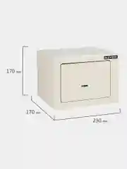 Сейф для денег и документов с ключом маленький мебельный Daswerk, 291339, 170x230x170 мм