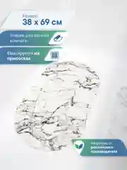 Белый коврик для ванны и душевой кабины на присосках "Bubbles" 38x69 см,ВИЛИНА