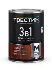 Грунт-эмаль по ржавчине Престиж 3 в 1, полуглянцевая, 0,9 кг, черная