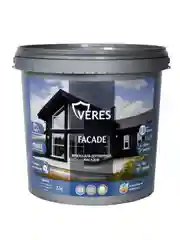 Краска для деревянных фасадов Veres Facade, акриловая, матовая, 2,7 л, шоколадный бархат