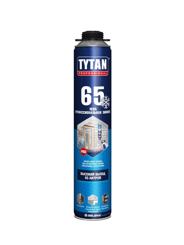 Профессиональная монтажная пена с увеличенным выходом Tytan Professional 65 16975, 750 мл