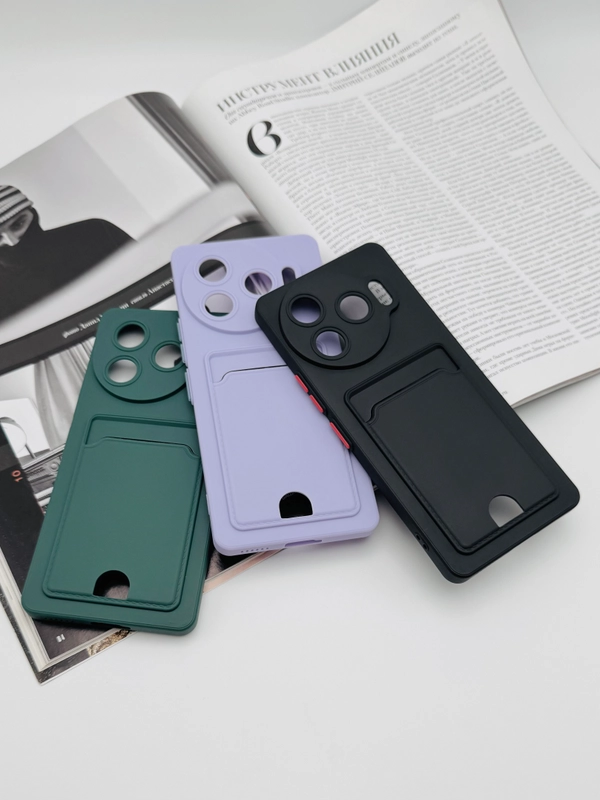 Чехол для Tecno Camon 30 Pro 5G, с карманом для карты, цветная накладка