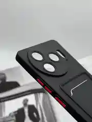 Черный чехол для Tecno Camon 30 Pro 5G, с карманом для карты, цветная накладка