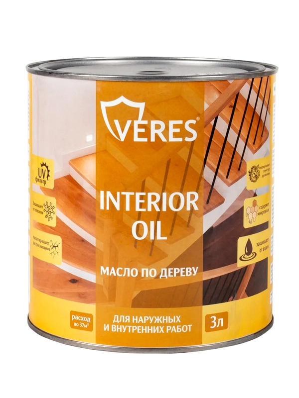 Краска для деревянных фасадов Veres Facade, акриловая, матовая, 2,7 л, свежая зелень
