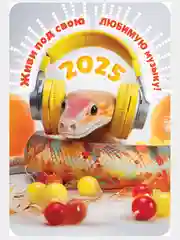 Зелёный хаки карманный календарь 2025 год. 25 видов