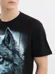 Серый футболка мужская светящаяся в темноте