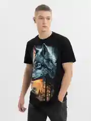 Серый футболка мужская светящаяся в темноте