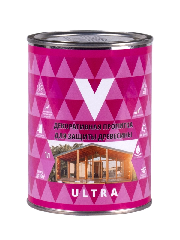 Декоративная пропитка для дерева V Classic, матовая, 1 л, дуб