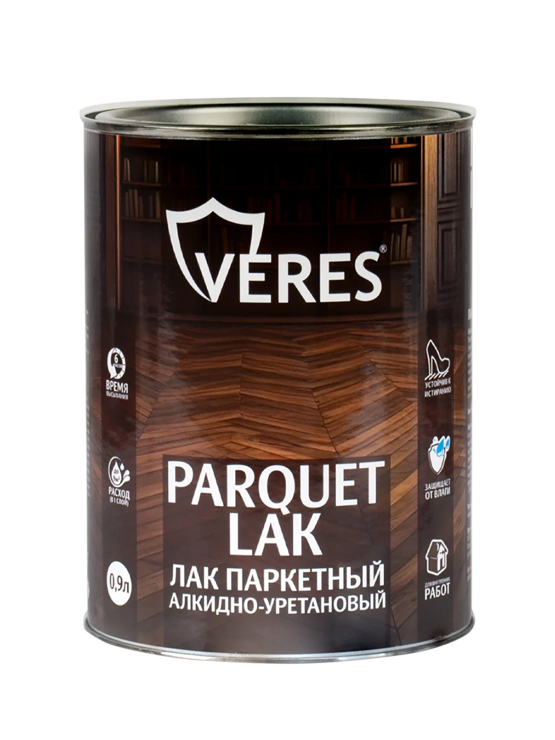 Декоративная пропитка для дерева Veres Factura, полуматовая, 9 л, красное дерево