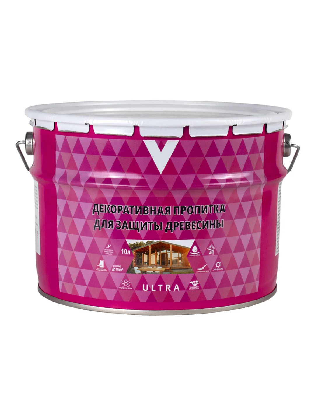 Декоративная пропитка для дерева V Classic, матовая, 1 л, махагон