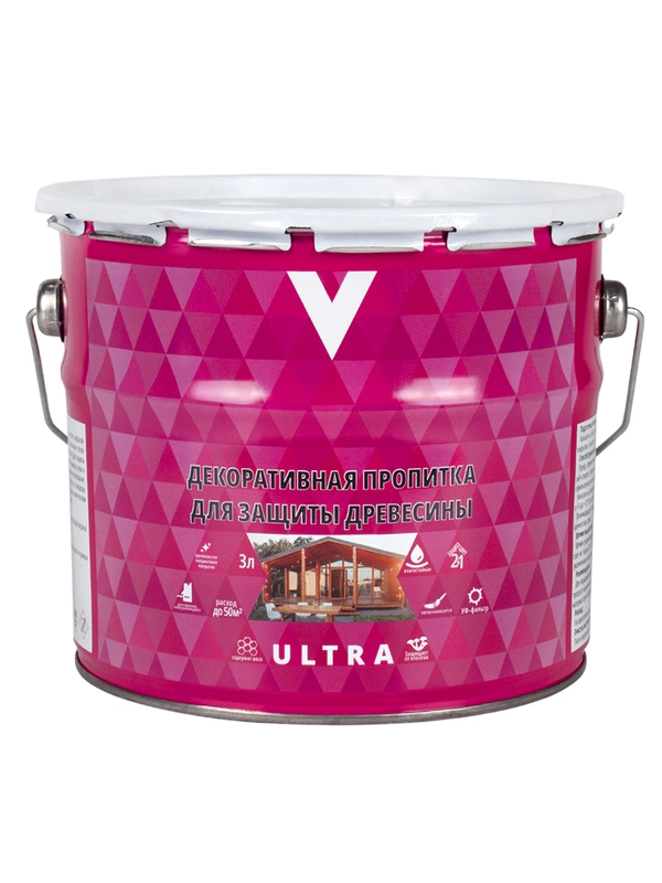 Декоративная пропитка для дерева V Classic, матовая, 10 л, орегон