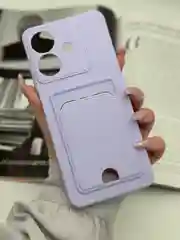 Сиреневый чехол для Realme Note 60, с карманом для карты, реалми нот 60