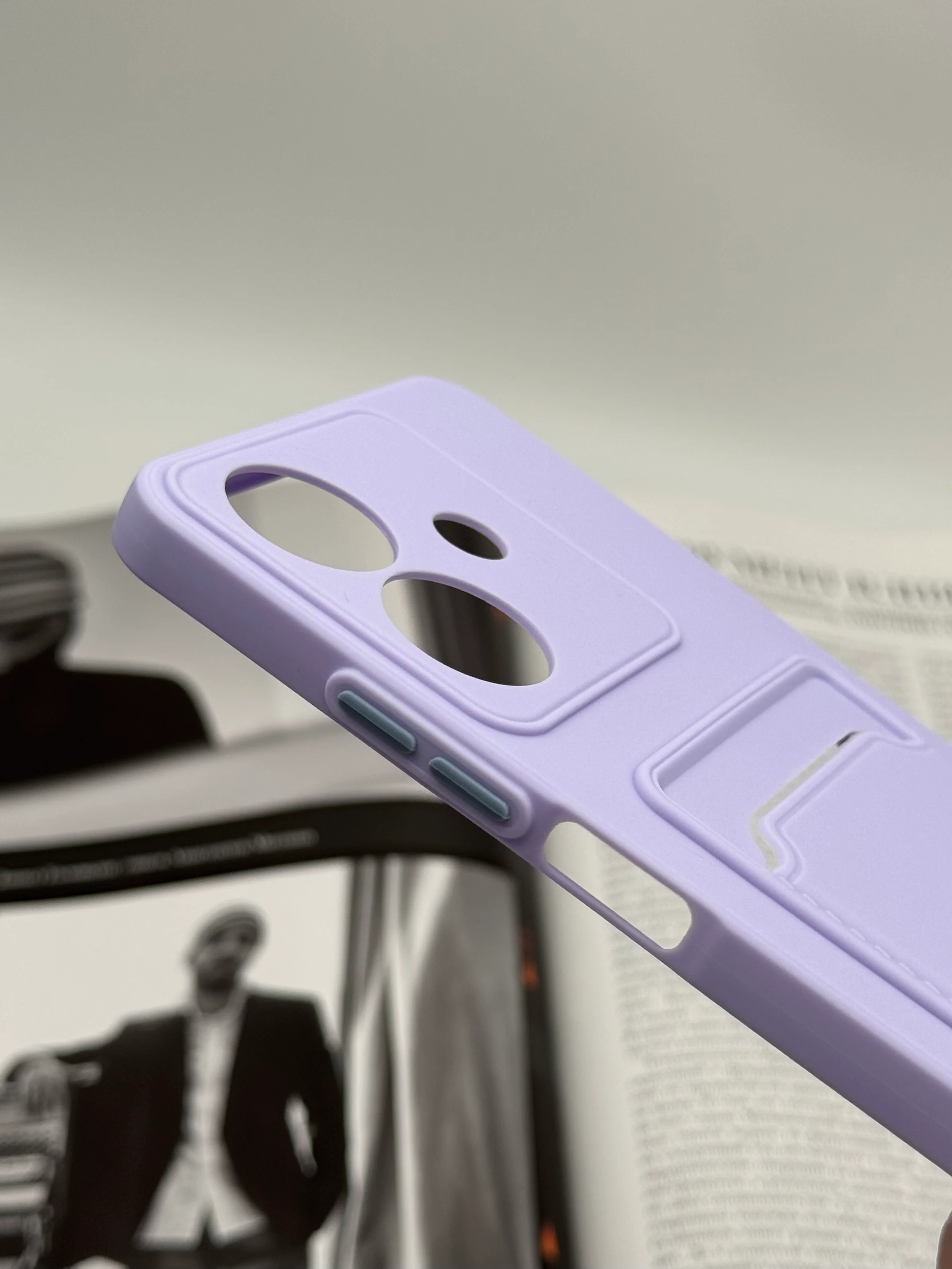 Сиреневый чехол для Realme Note 60, с карманом для карты, реалми нот 60
