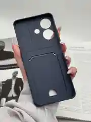 Темно-синий чехол для Realme Note 60, с карманом для карты, реалми нот 60