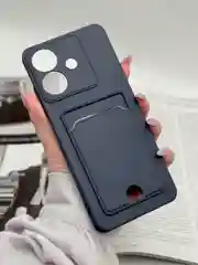 Темно-синий чехол для Realme Note 60, с карманом для карты, реалми нот 60