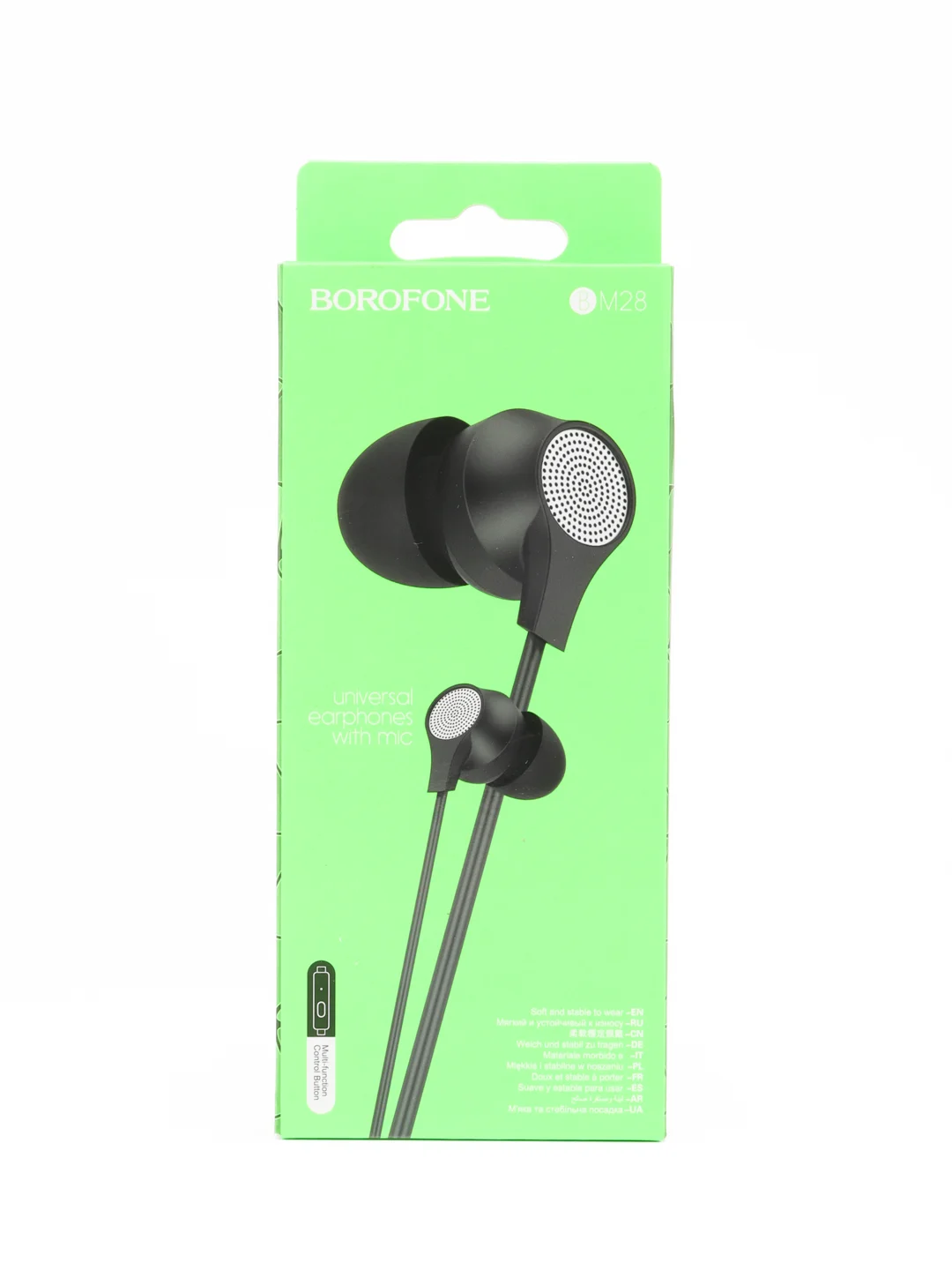 Черный наушники с микрофоном Borofone BM28 3.5mm Jack