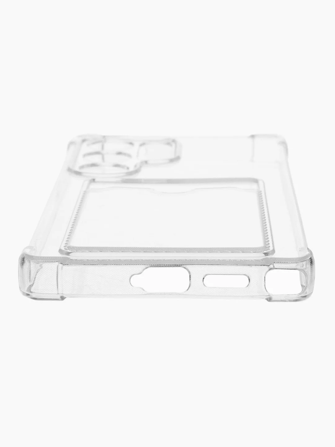 Прозрачный чехол для Samsung Galaxy S25 Ultra ( Галакси С25 Ультра), с карманом для карт, прозрачный