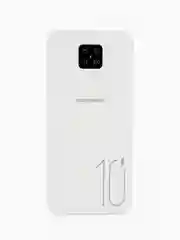 Белый power Bank  10000 мАч, Внешний аккумулятор с показателем заряда, 2 USB разъема для зарядки