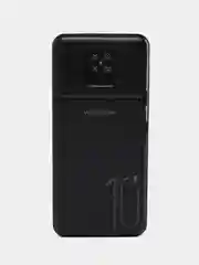 Черный power Bank  10000 мАч, Внешний аккумулятор с показателем заряда, 2 USB разъема для зарядки