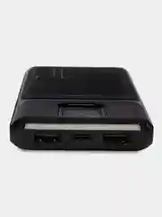 Черный power Bank  10000 мАч, Внешний аккумулятор с показателем заряда, 2 USB разъема для зарядки