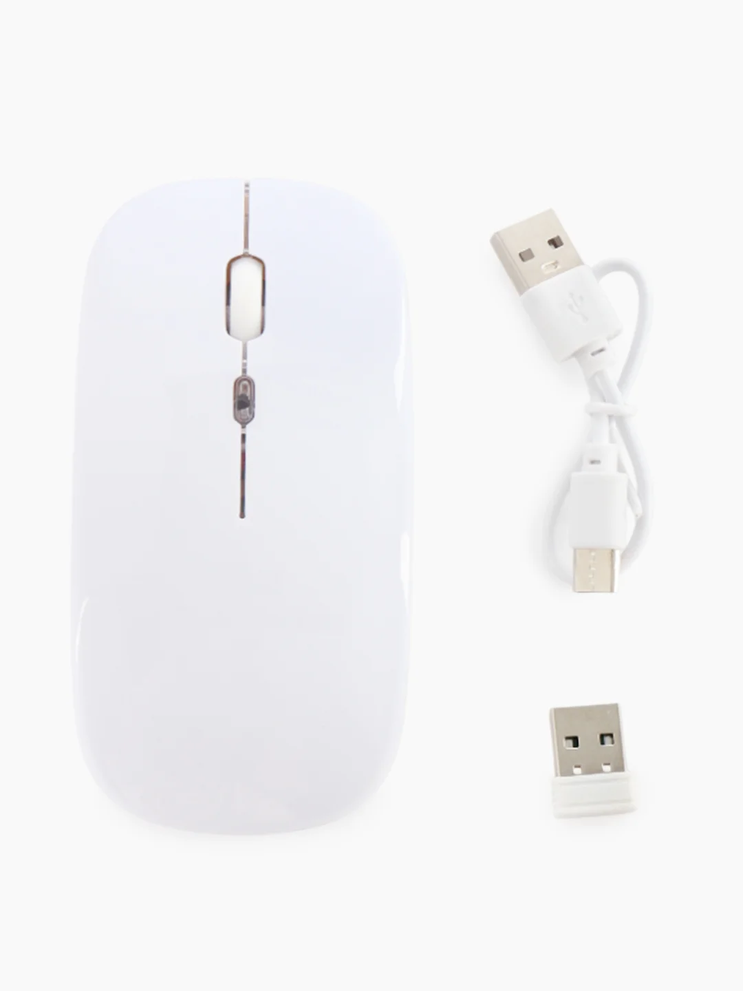 Белый мышь беспроводная 2.4ghz, Bluetooth с RGB подсветкой со встроенным аккумулятором