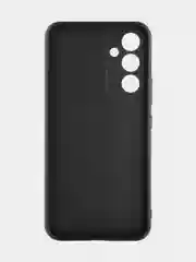 Черный чехол для Samsung Galaxy A54 матовый BROSCORP силиконовый тонкий с бортиком- защитой камер