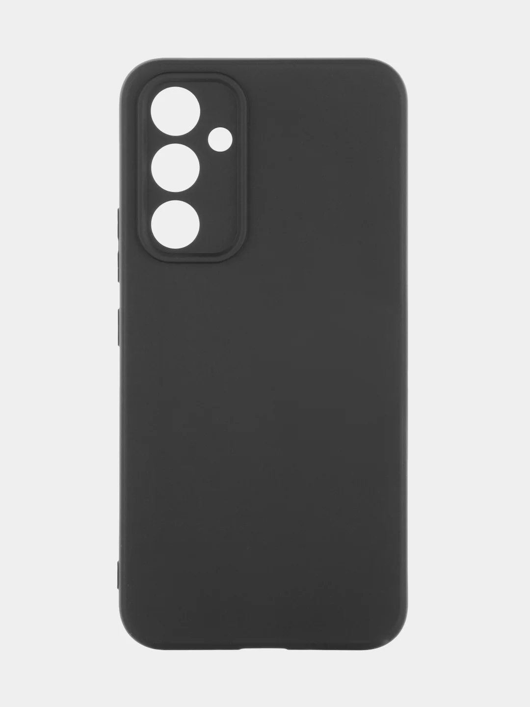 Черный чехол для Samsung Galaxy A54 матовый BROSCORP силиконовый тонкий с бортиком- защитой камер