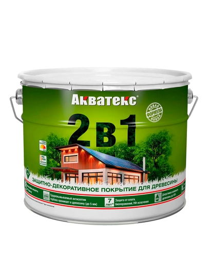 Защитно-декоративное покрытие для дерева Акватекс 2 в 1, полуматовое, 0,8 л, палисандр