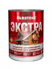 Защитно-декоративное покрытие для дерева Акватекс 2 в 1, полуматовое, 2,7 л, махагон