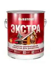 Защитно-декоративное покрытие для дерева Акватекс 2 в 1, полуматовое, 9 л, калужница