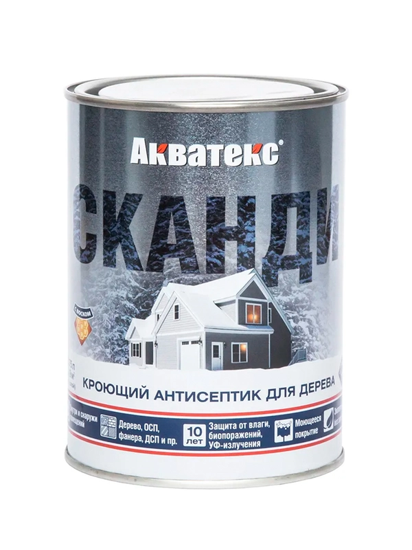 Антисептик для дерева Акватекс Прованс, лессирующий, полуматовый, 9 л, сосна
