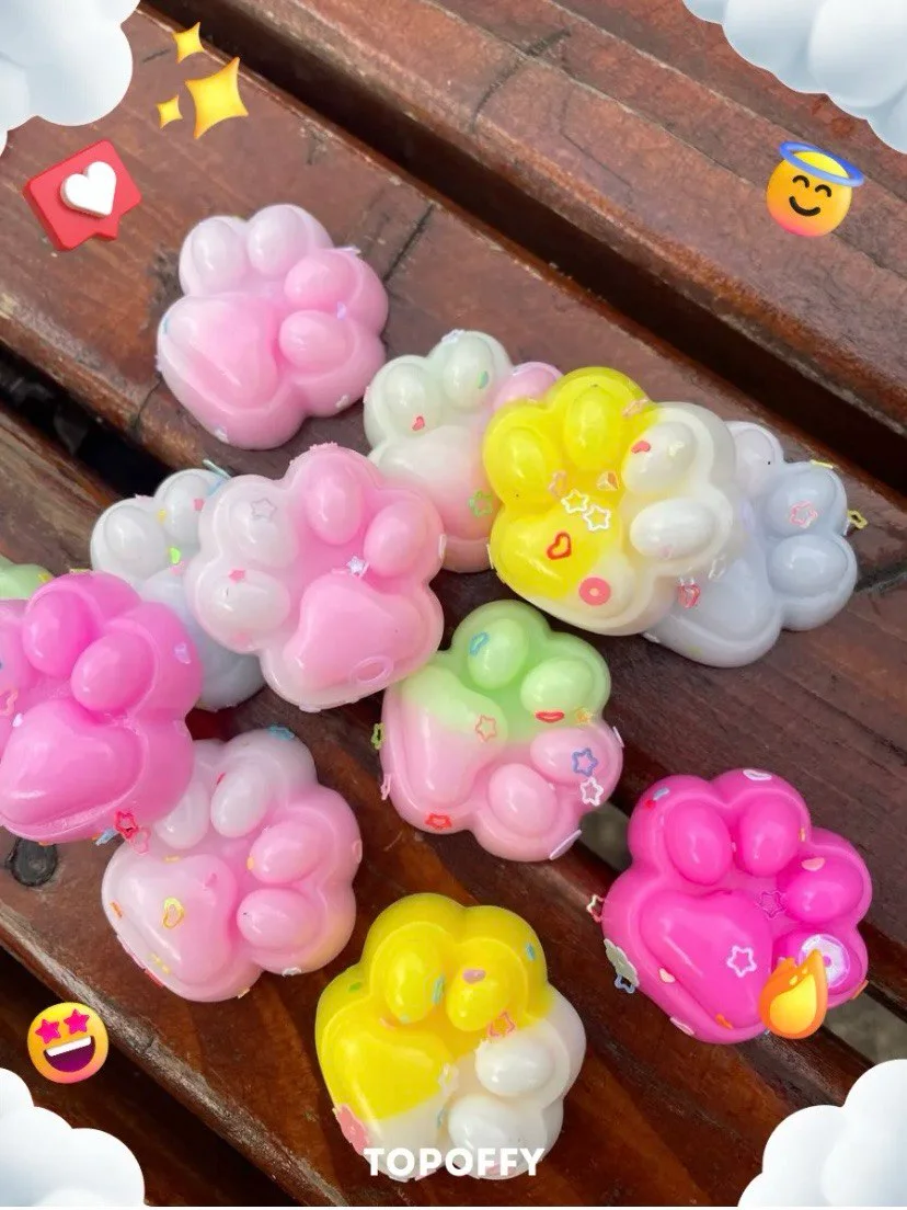 Игрушки антистресс сквиш мини лапка кошачья