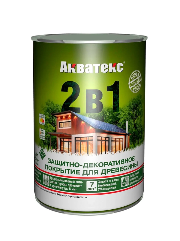 Антисептик для дерева Акватекс Сканди 65124, кроющий, полуматовый, 9 л, фьорд