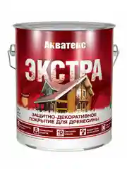 Защитно-декоративное покрытие для дерева Акватекс 2 в 1, полуматовое, 9 л, белое