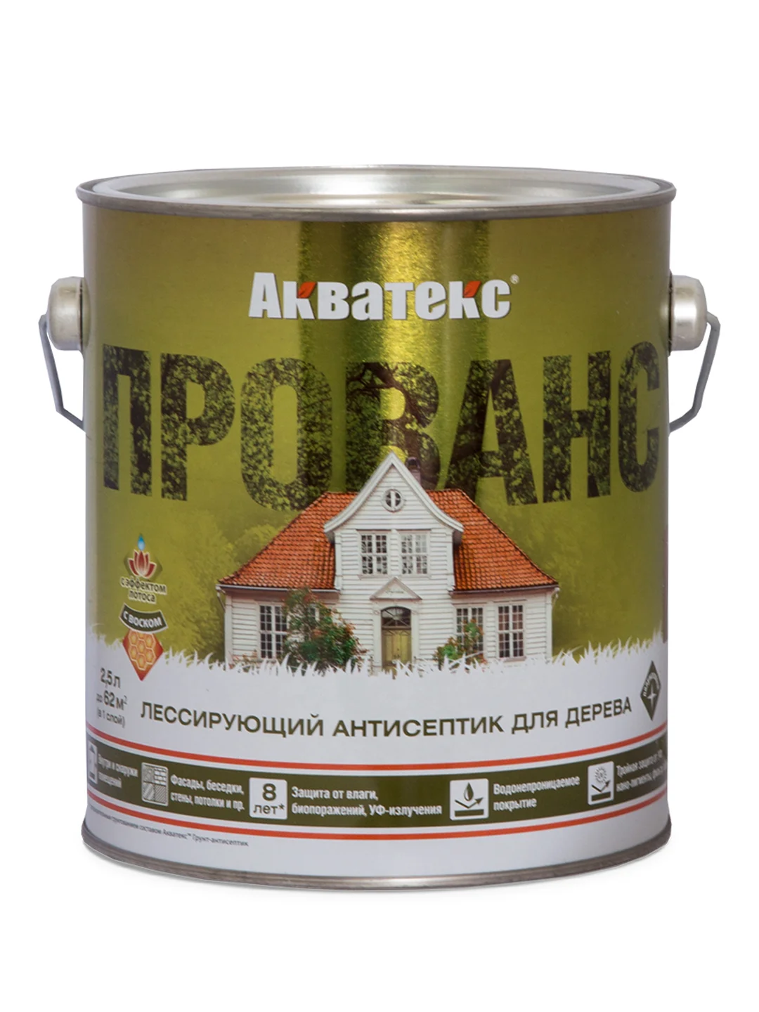Антисептик для дерева Акватекс Викинг 65095, лессирующий, полуматовый, 9 л, палисандр