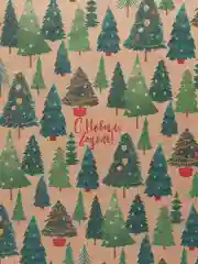 Новогодняя упаковочная крафтовая бумага, 9 видов, 50X70 см