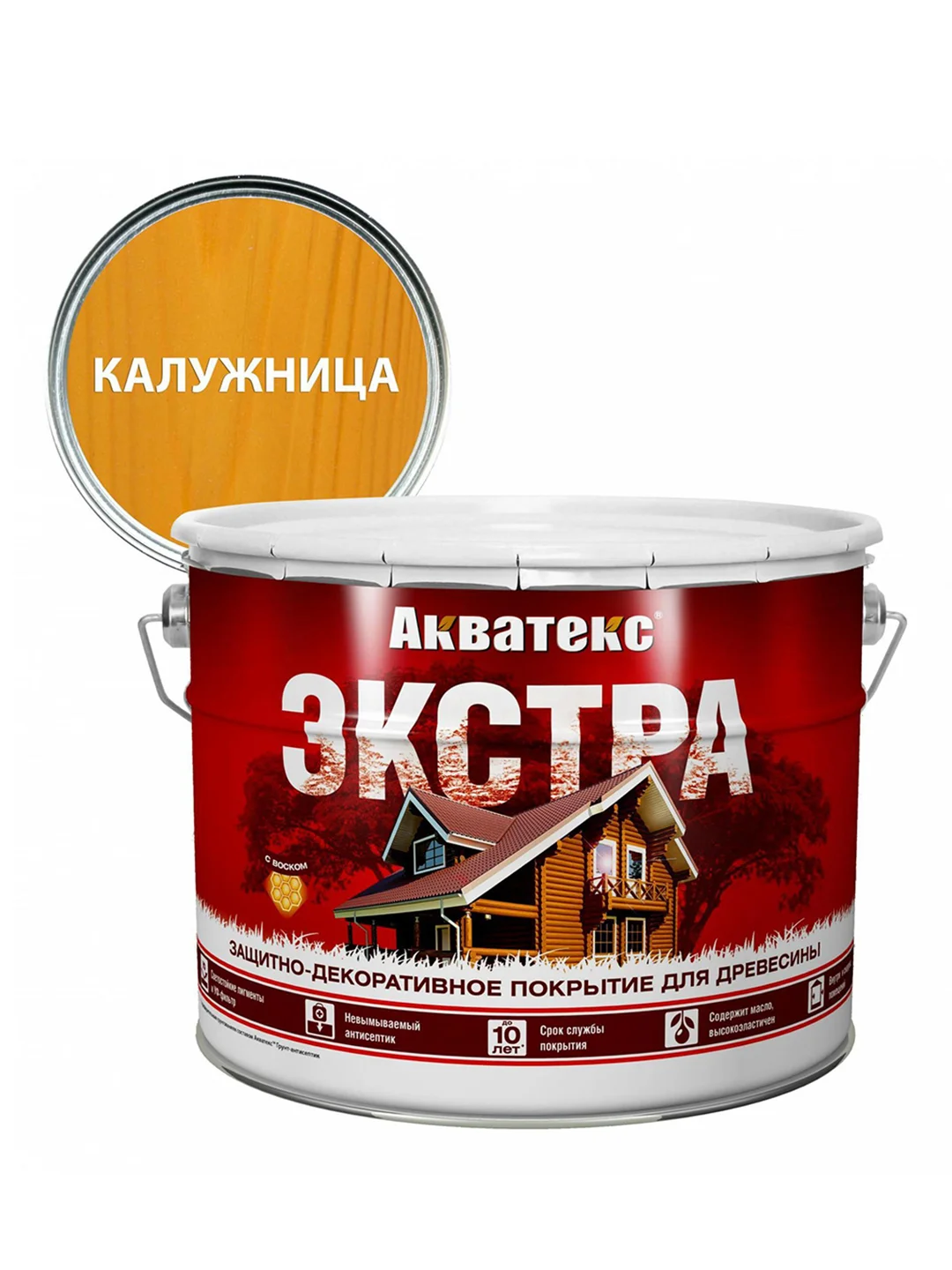 Защитно-декоративное покрытие для дерева Акватекс Экстра, полуглянцевое, 0,8 л, бесцветное