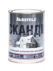 Антисептик для дерева Акватекс Сканди 65099, кроющий, полуматовый, база A, айсберг, 0,75 л